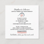 トレンディーフローラ必須油アロマセラピー スクエア名刺 (裏面)