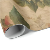 トレンディーフローラ水色ヴィンテージ収集 ラッピングペーパー (ロールコーナー)