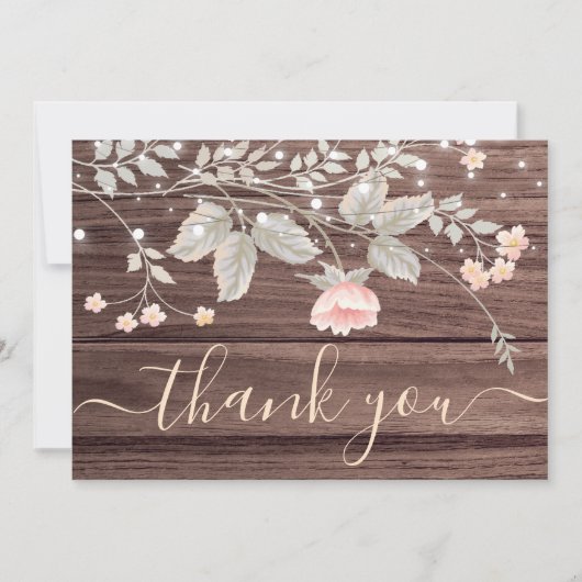 トレンディーフローラ素朴ストリングラ感謝していイト 招待状 (正面)