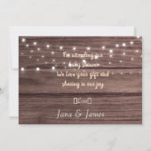 トレンディーフローラ素朴ストリングラ感謝していイト 招待状 (裏面)