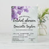 トレンディーフローラ薄紫開花ブライダルシャワー 招待状 (スタンド正面)