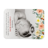 トレンディーフローラ開花写真誕生のお知らせ マグネット (横)
