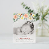 トレンディーフローラ開花写真誕生のお知らせ 案内ポストカード (スタンド正面)