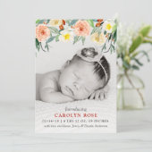 トレンディーフローラ開花写真誕生のお知らせ 案内状 (スタンド正面)