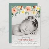 トレンディーフローラ開花写真誕生のお知らせ 案内状 (正面/裏面)