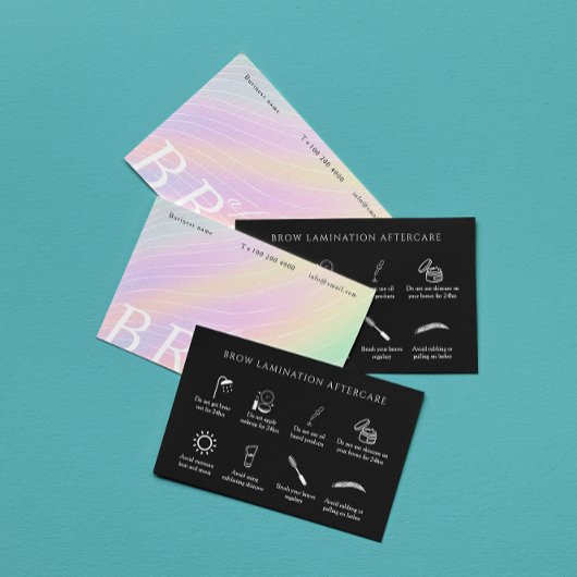 トレンディーフロー気に指示後ホログラム 名刺