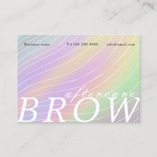 トレンディーフロー気に指示後ホログラム 名刺 (正面)