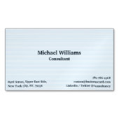 トレンディーブモダンルーラインズエレガントプロフェッショナル マグネット名刺 (正面)