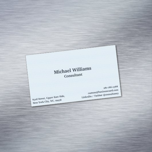 トレンディーブモダンルーラインズエレガントプロフェッショナル マグネット名刺 (インサイチュ)