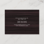 トレンディーブモダンロエレガントーン・ウッド・エグゼクティブマネージャ 名刺 (裏面)