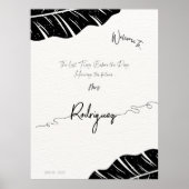 トレンディーブライダルシャワーウェルカムサイン、カスタマイズ可能 ポスター (正面)