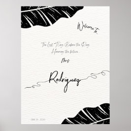 トレンディーブライダルシャワーウェルカムサイン、カスタマイズ可能 ポスター