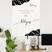 トレンディーブライダルシャワーウェルカムサイン、カスタマイズ可能 ポスター (ホームオフィス)