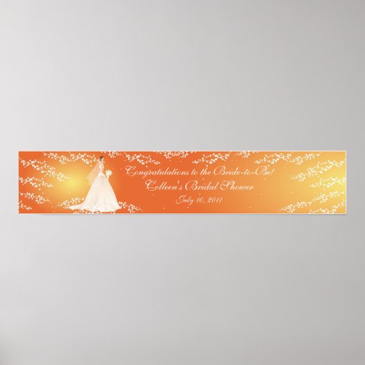 トレンディーブライダルシャワーバナー ポスター (正面)