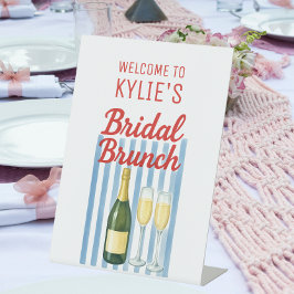 トレンディーブライダルブルンチブルーアンドレッド 台座サイン