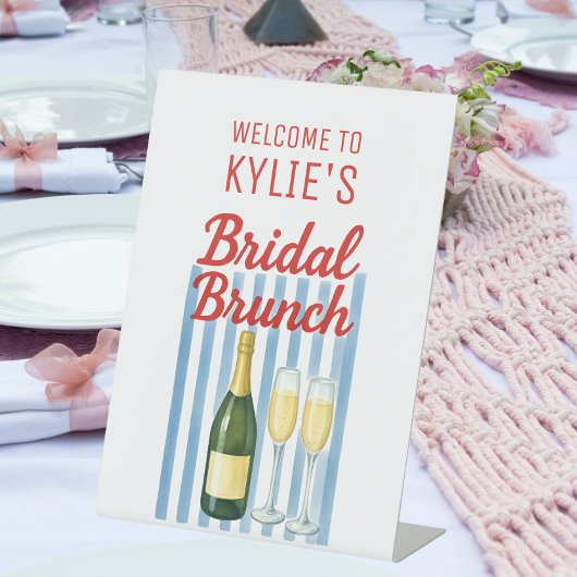 トレンディーブライダルブルンチブルーアンドレッド 台座サイン