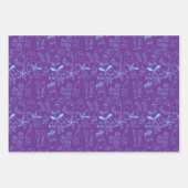 トレンディーブライトカラフルハンドドロッドピンクホリデイ ラッピングペーパーシート (正面2)