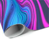 トレンディーブライトネオンパープルピンク抽象芸術パターン ラッピングペーパー (ロールコーナー)