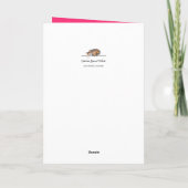 トレンディーブライトピンクブライダルシャワー サンキューカード (裏面)