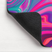 トレンディーブライトブルーピンクグリーン抽象芸術パターン マウスパッド (コーナー)