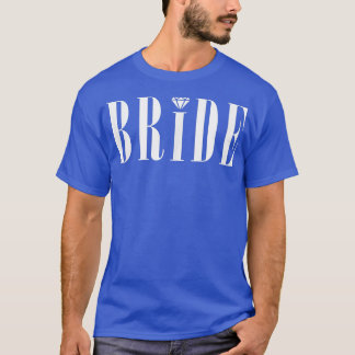 トレンディーブライドダイアモンド結婚テット Tシャツ