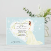 トレンディーブライドブライダルシャワーハート招待状 招待状 (スタンド正面)