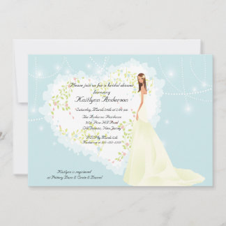 トレンディーブライドブライダルシャワーハート招待状 招待状