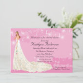 トレンディーブライドブライダルシャワーPinkInvitation 招待状 (スタンド正面)