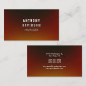 トレンディーブラウニーレッドグレースタイリッシュ名刺 名刺 (正面/裏面)