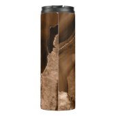 トレンディーブラウンと金ゴールドアゲイト大理石類 タンブラー (裏面)