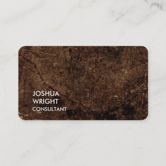 トレンディーブラウンアトラクティブ質素シック 名刺 (正面)