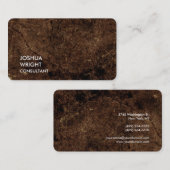 トレンディーブラウンアトラクティブ質素シック 名刺 (正面/裏面)