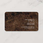 トレンディーブラウンアトラクティブ質素シック 名刺 (裏面)