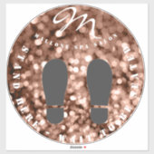 トレンディーブラウンスパーキーモノグラムサロンフロアシール シール (シート)