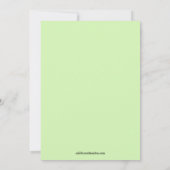 トレンディーブラウンベビーバードとママベビーシャワー 招待状 (裏面)