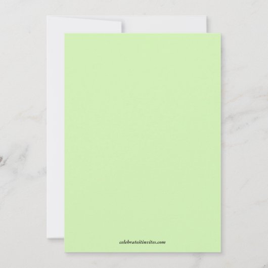 トレンディーブラウンベビーバードとママベビーシャワー 招待状 (裏面)