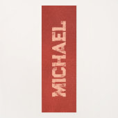 トレンディーブラウンレザールックテンプレート名 ヨガマット (正面)