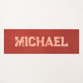 トレンディーブラウンレザールックテンプレート名 ヨガマット (正面(横))