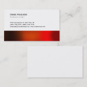 トレンディーブラウンレッドオレンジホワイト名刺 名刺 (正面/裏面)