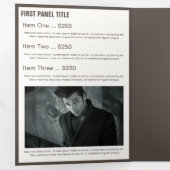 トレンディーブラウン美しいスパサロンフォトモノグラム 三つ折りカード (内部最初)