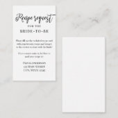 トレンディーブラシスクリプトレシピ要求エンクロージャカード エンクロージャーカード (正面/裏面)