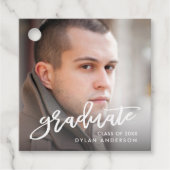 トレンディーブラシスクリプト写真大学院卒業 フェイバータグ (正面)