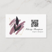 トレンディーブラシストロークのコラージビジネスカード 名刺 (正面)