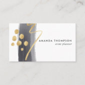 トレンディーブラシストロークのコラージビジネスカード 名刺 (正面)