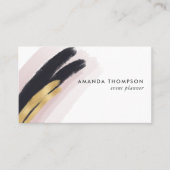 トレンディーブラシストロークのコラージビジネスカード 名刺 (正面)