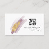 トレンディーブラシストロークのコラージビジネスカード 名刺 (正面)