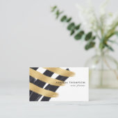 トレンディーブラシストロークのコラージビジネスカード 名刺 (スタンド正面)