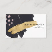 トレンディーブラシストロークのコラージビジネスカード 名刺 (正面)