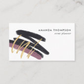 トレンディーブラシストロークのコラージビジネスカード 名刺 (正面)