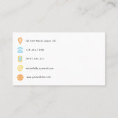 トレンディーブラシストロークのコラージビジネスカード 名刺 (裏面)